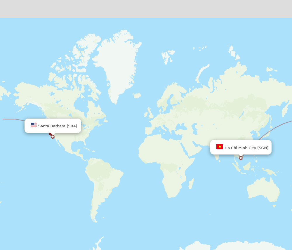SBA-SGN flight routes