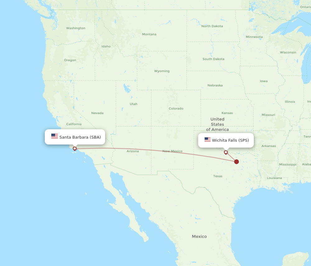SBA-SPS flight routes