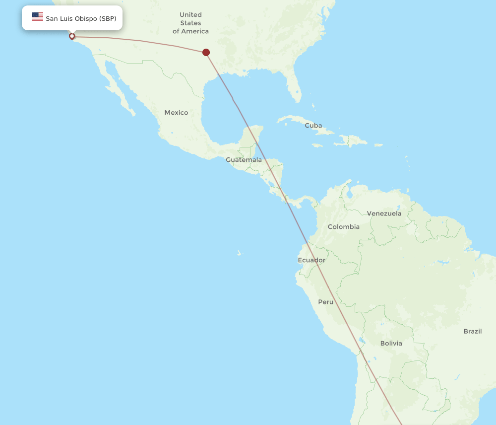 SBP-EZE flight routes