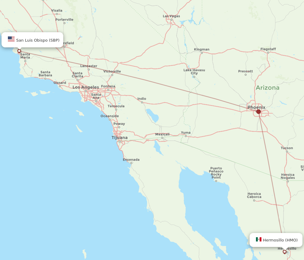 SBP-HMO flight routes