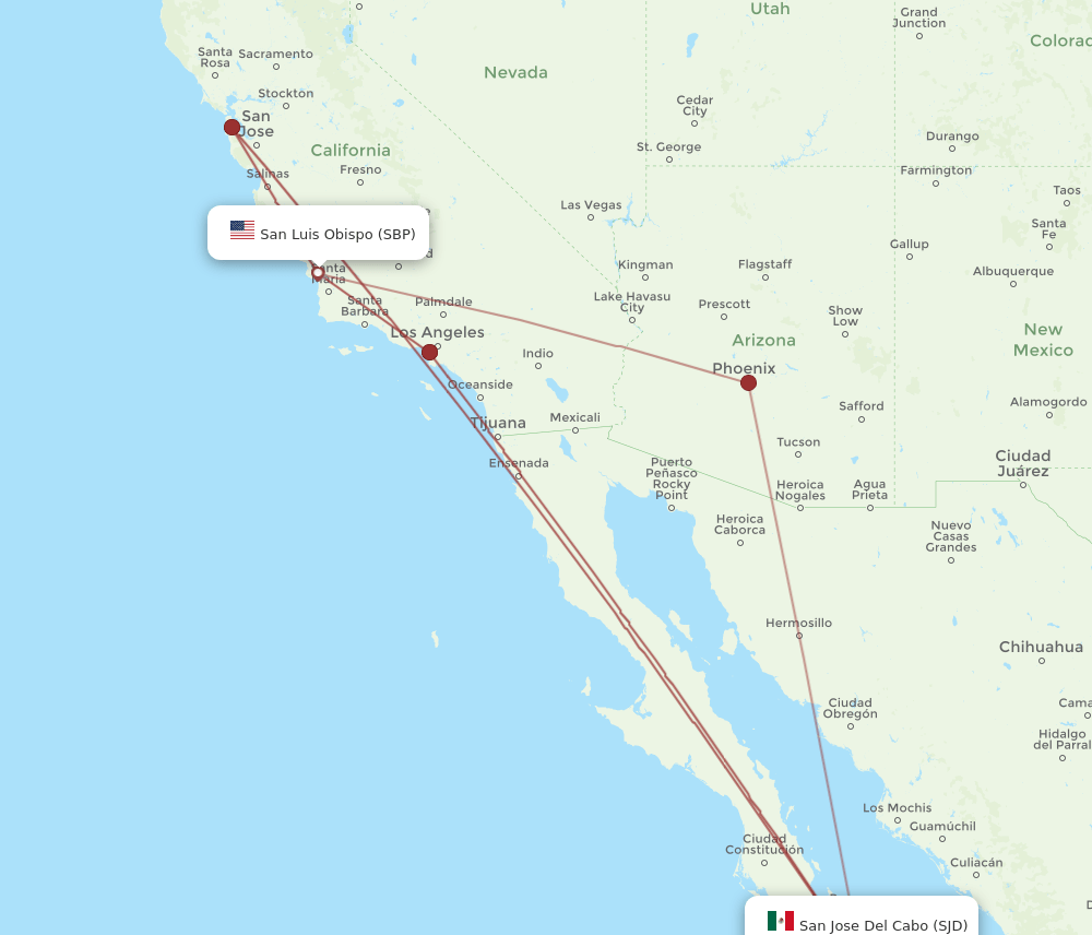 SBP-SJD flight routes