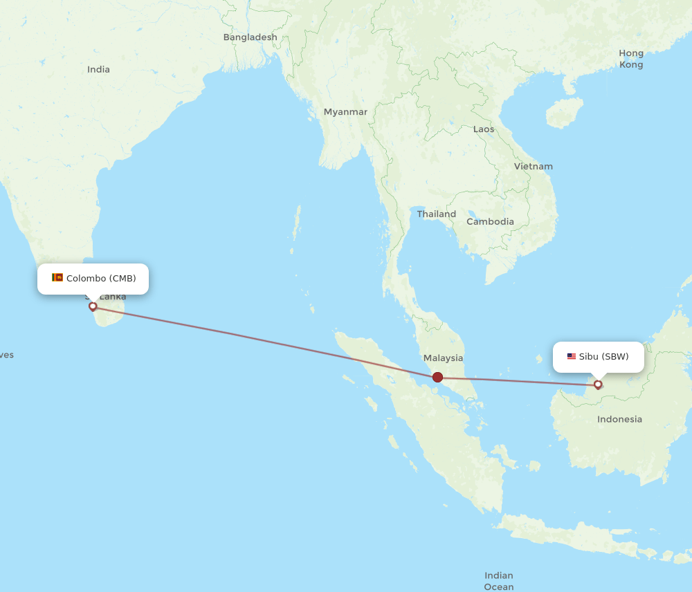 SBW-CMB flight routes