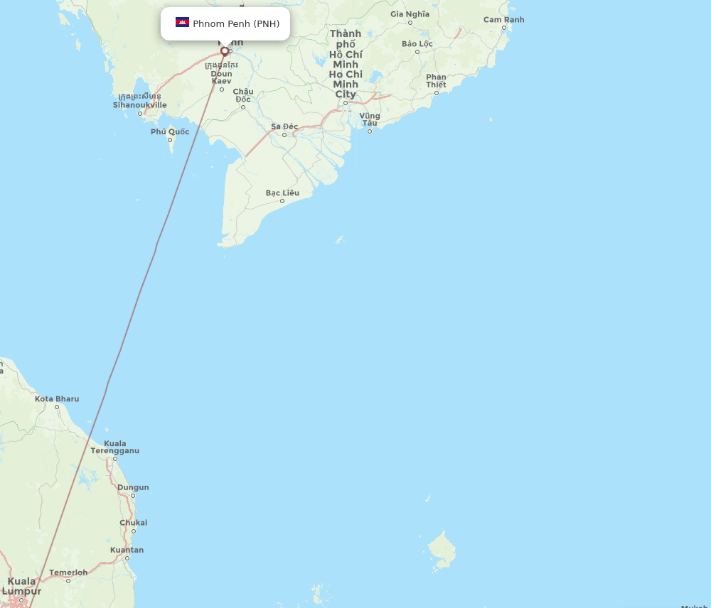 SBW-PNH flight routes