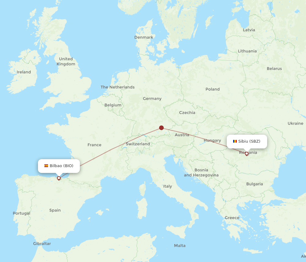 SBZ-BIO flight routes