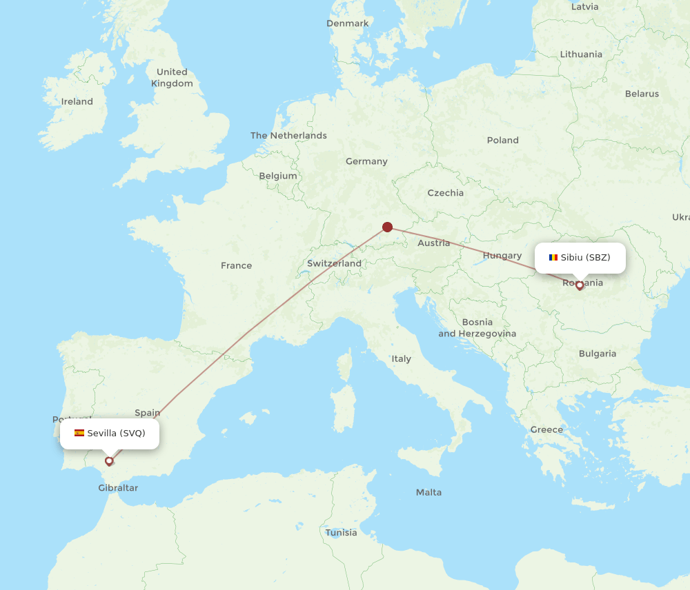 SBZ-SVQ flight routes