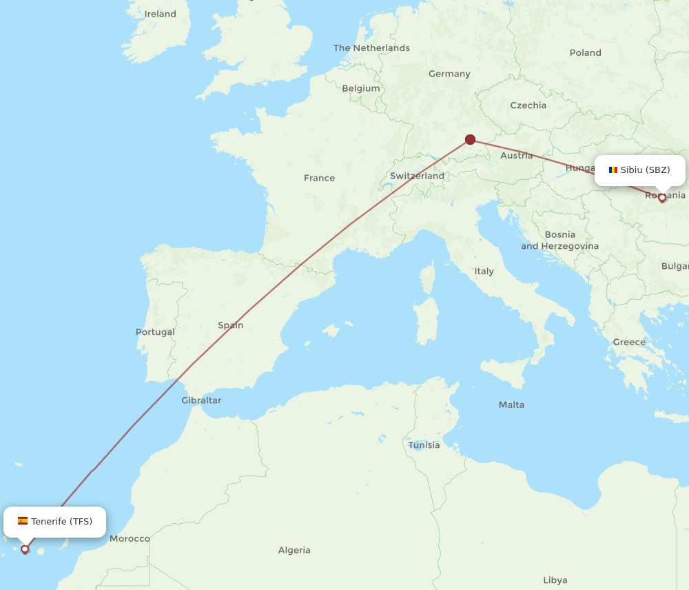 SBZ-TFS flight routes
