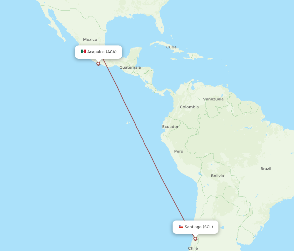 SCL-ACA flight routes