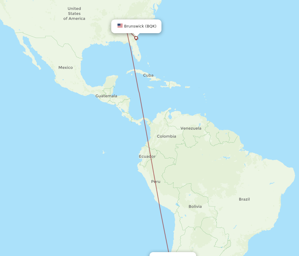 SCL-BQK flight routes