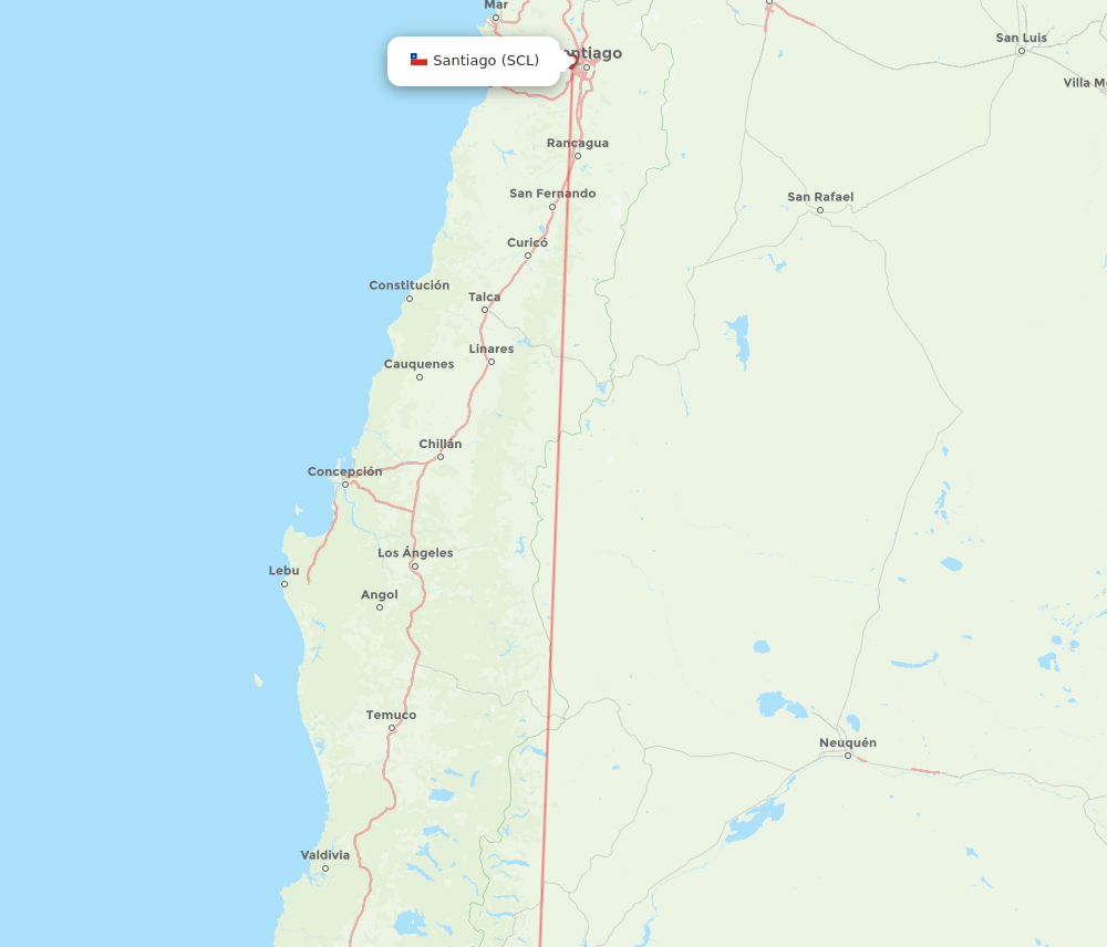 SCL-BRC flight routes
