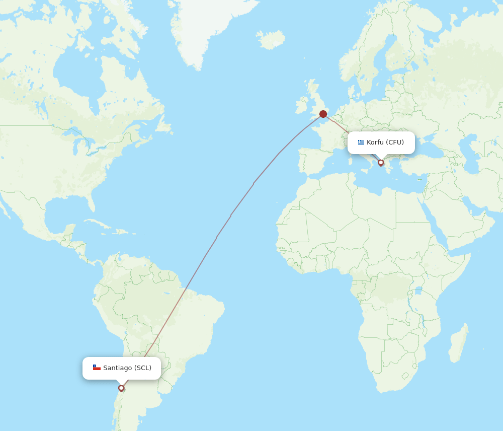 SCL-CFU flight routes