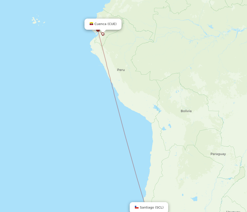 SCL-CUE flight routes