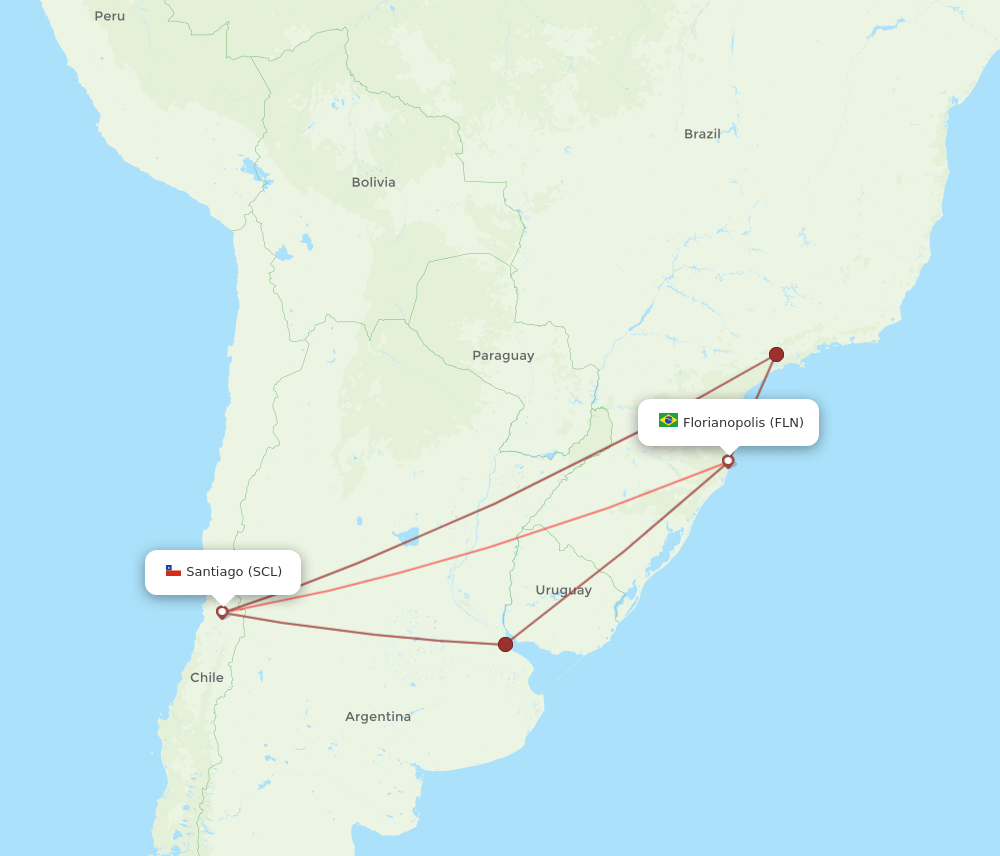 SCL-FLN flight routes