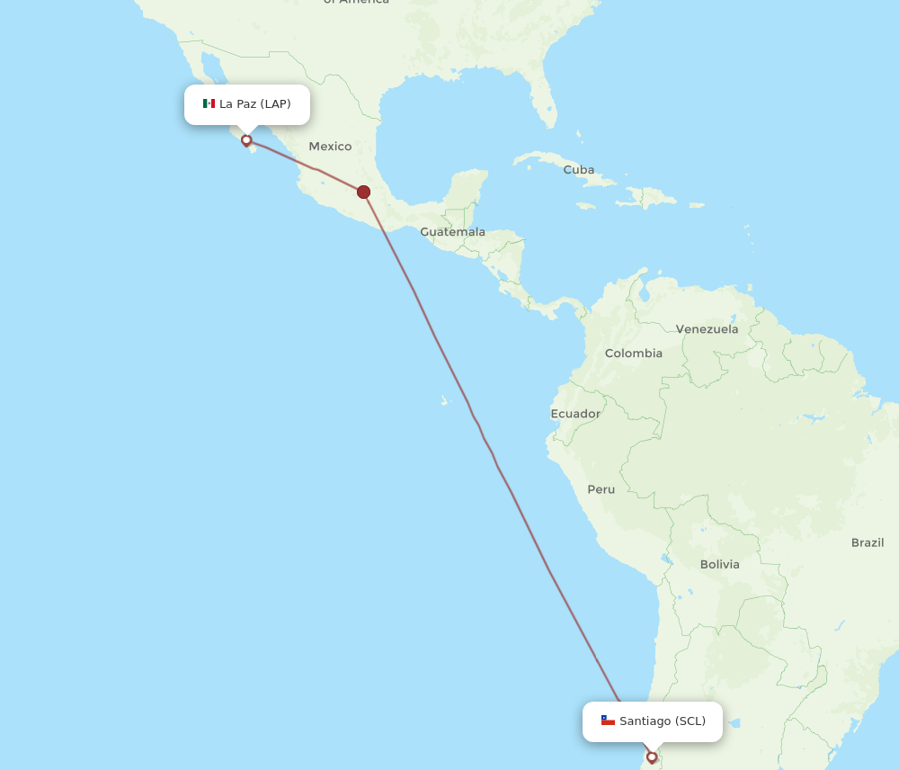 SCL-LAP flight routes