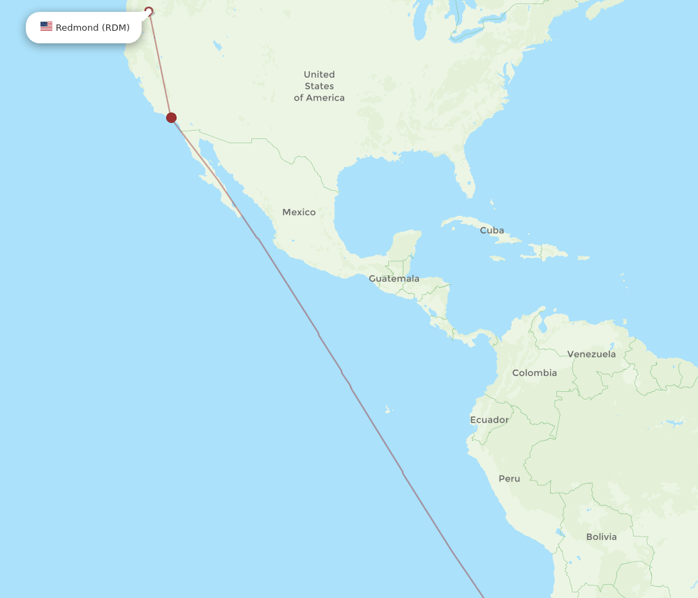 SCL-RDM flight routes
