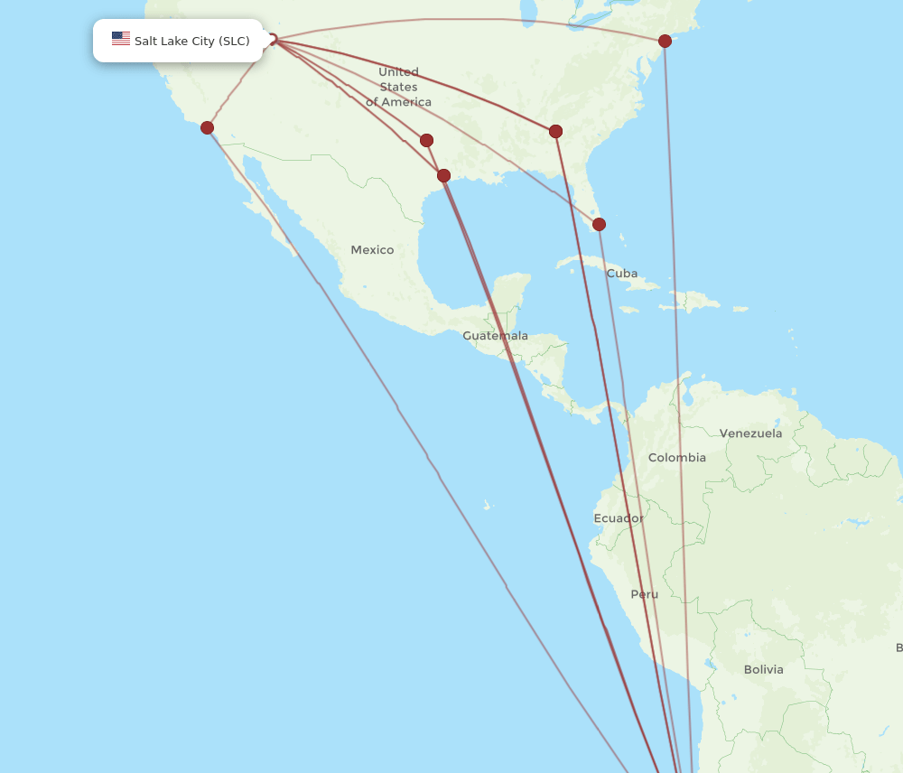 SCL-SLC flight routes