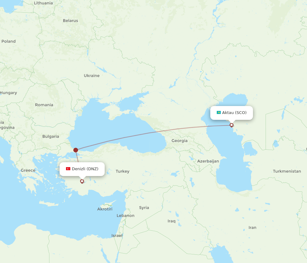 SCO-DNZ flight routes
