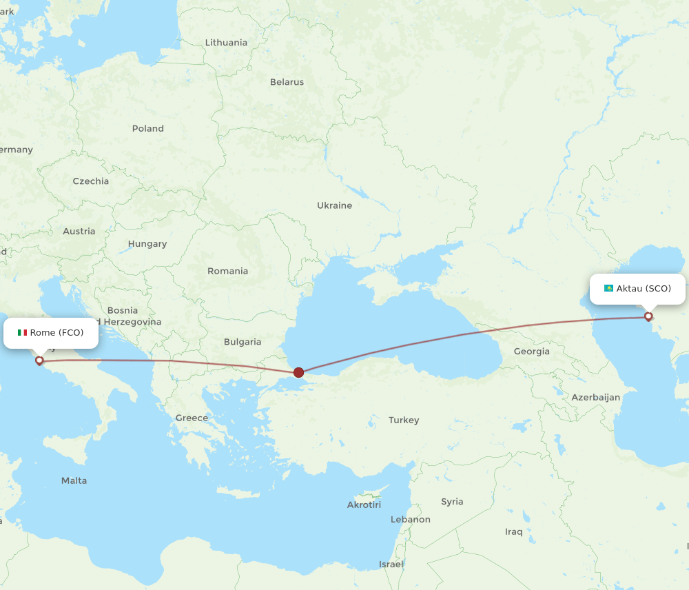 SCO-FCO flight routes