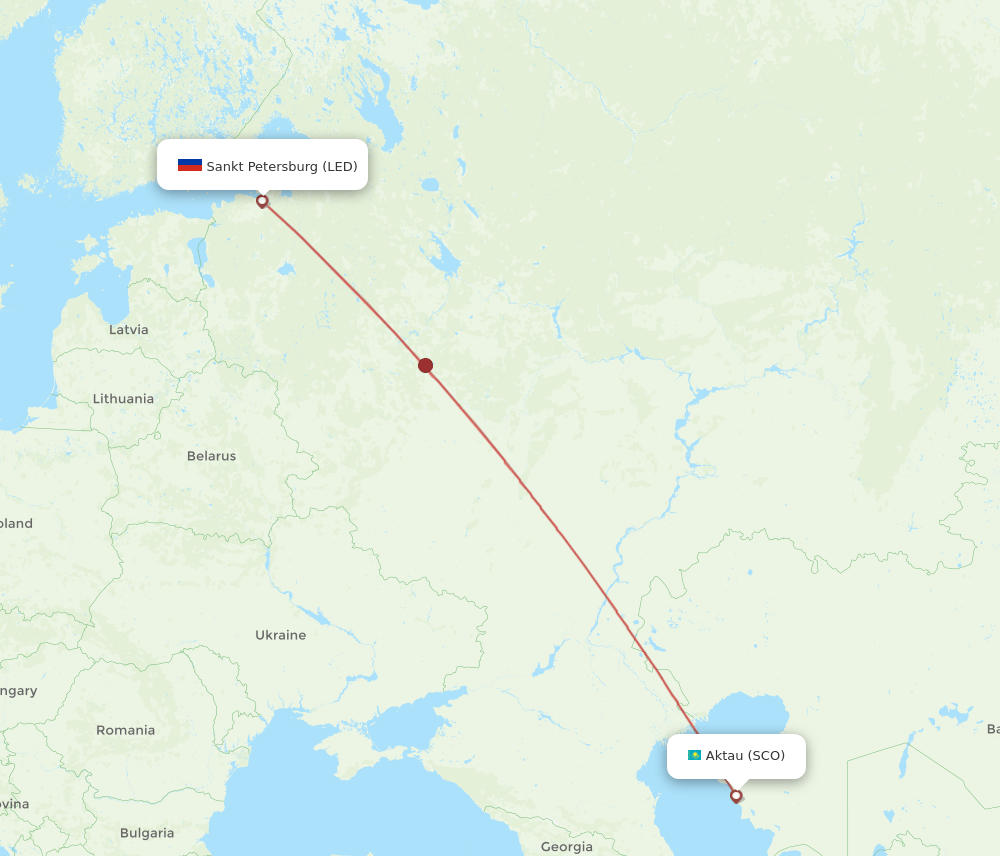 SCO-LED flight routes