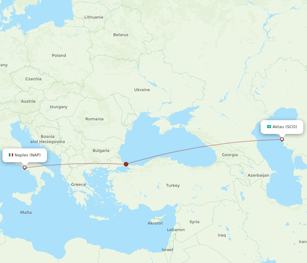 SCO-NAP flight routes