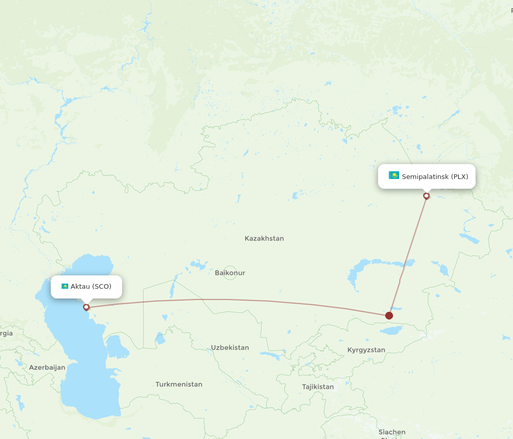 SCO-PLX flight routes
