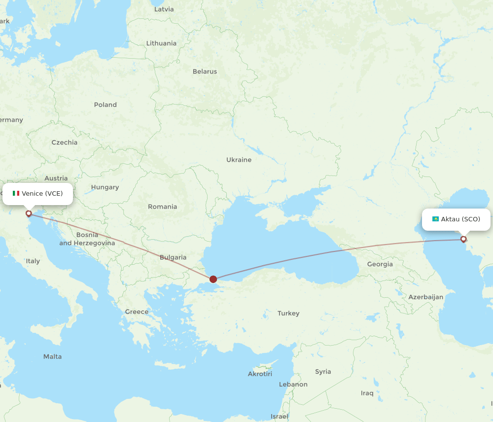 SCO-VCE flight routes