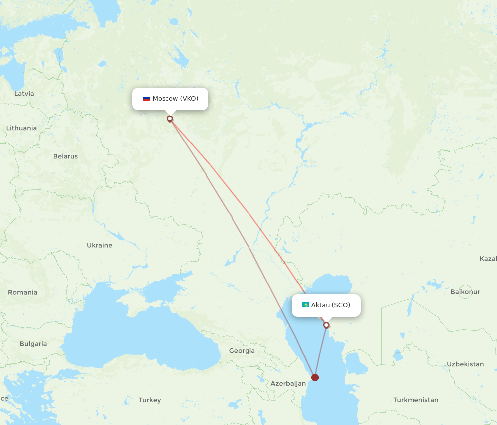 SCO-VKO flight routes