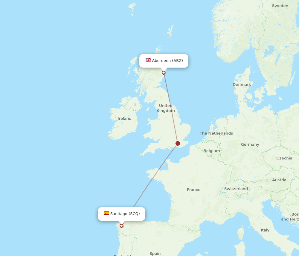 SCQ-ABZ flight routes