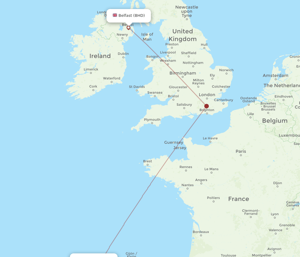 SCQ-BHD flight routes