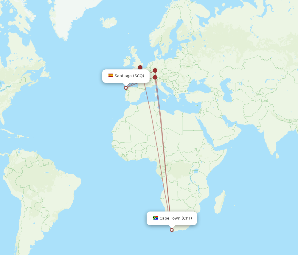 SCQ-CPT flight routes