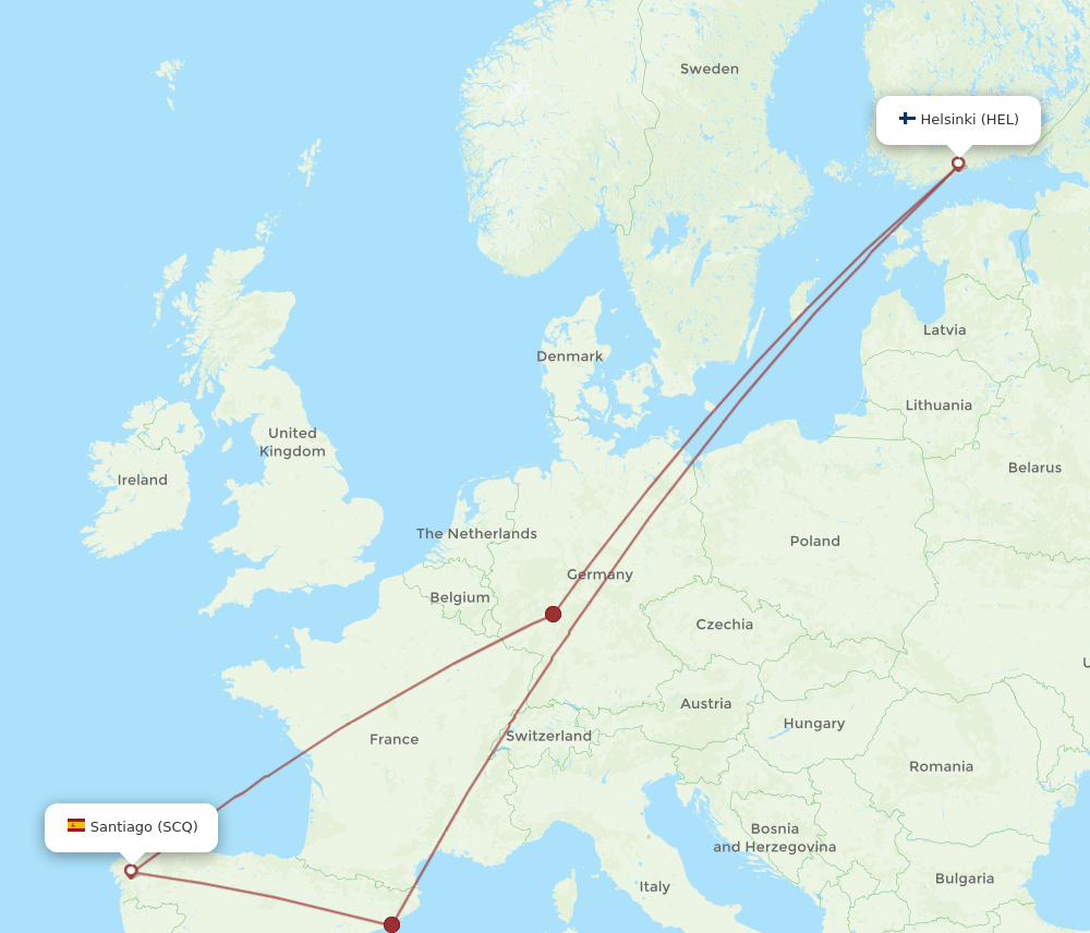 SCQ-HEL flight routes