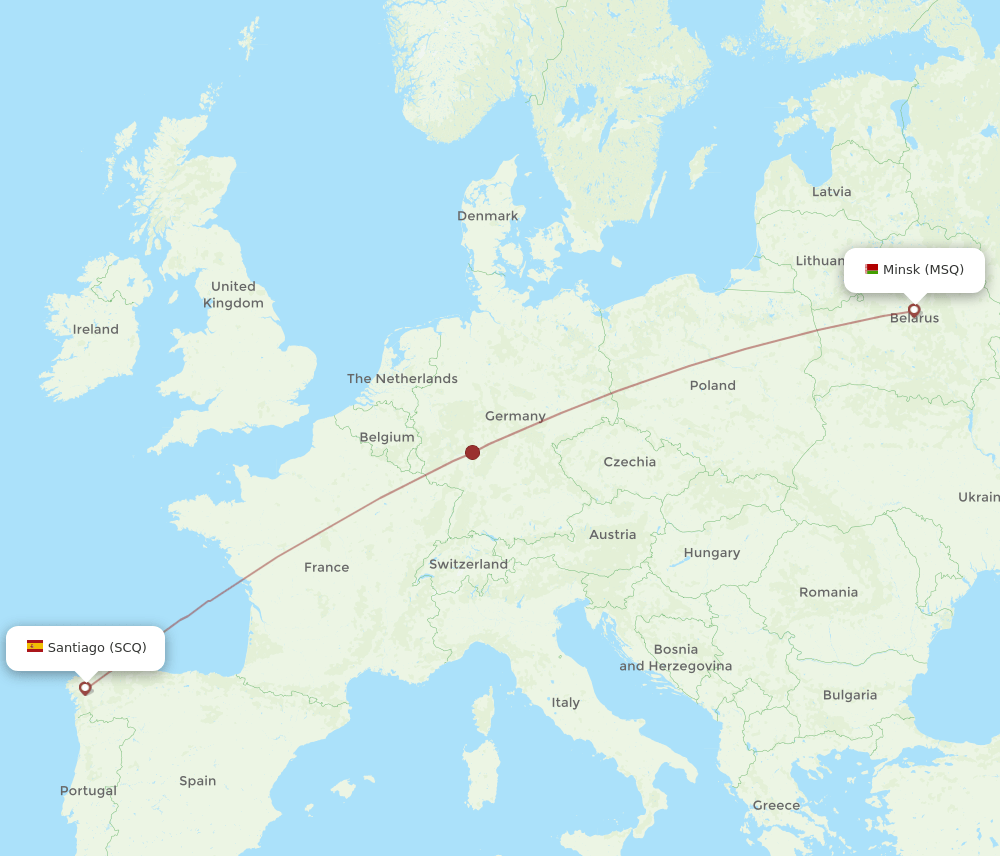 Flights From Santiago De Compostela To Minsk SCQ To MSQ Flight Routes