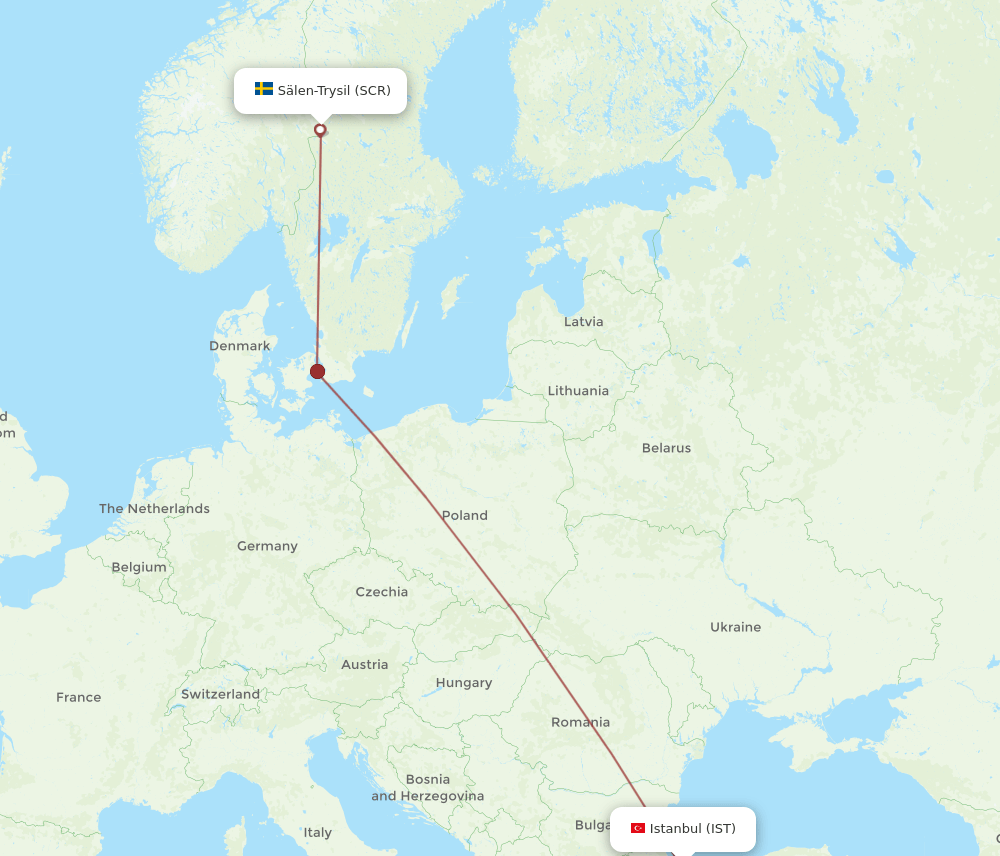 SCR-IST flight routes