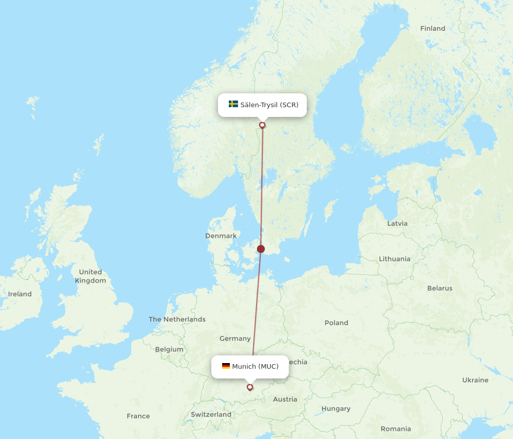 SCR-MUC flight routes