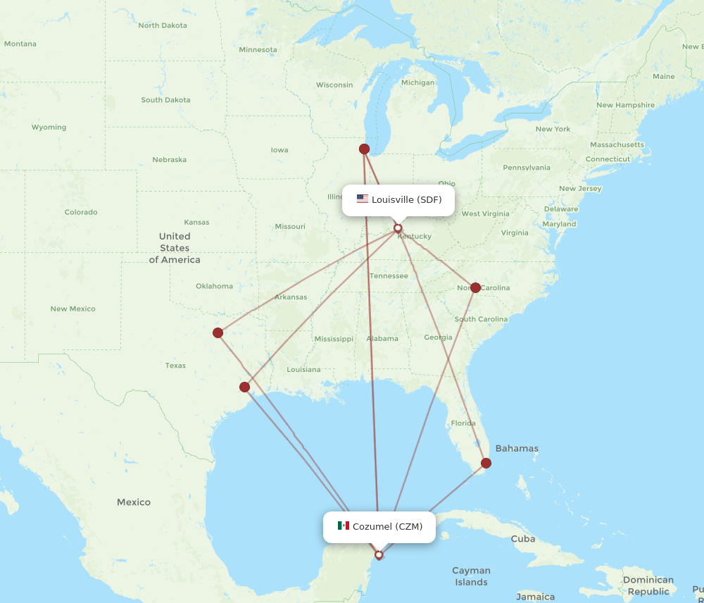 SDF-CZM flight routes