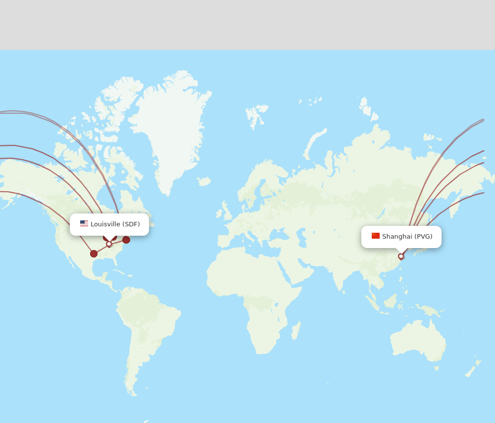 SDF-PVG flight routes