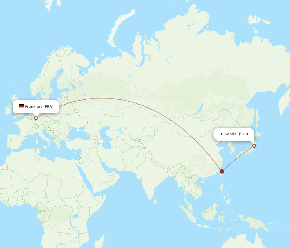 SDJ-FRA flight routes