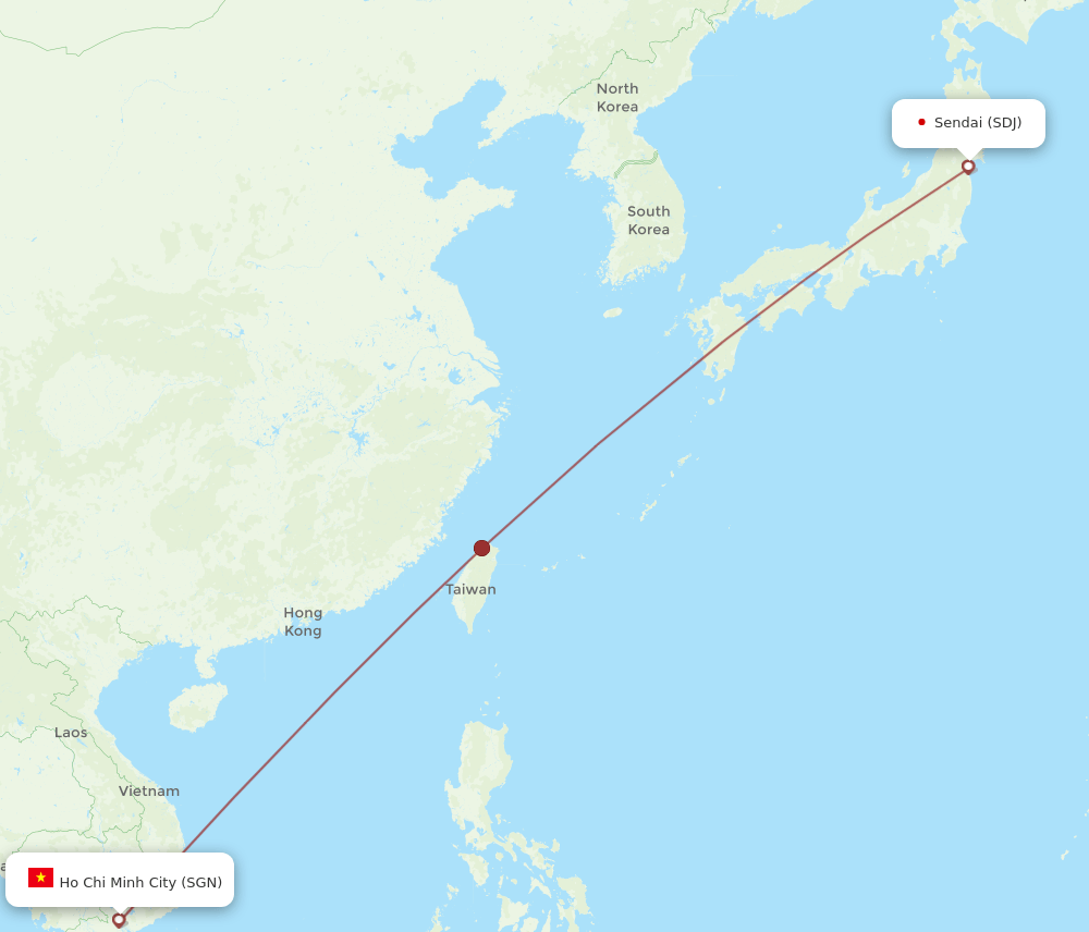 SDJ-SGN flight routes