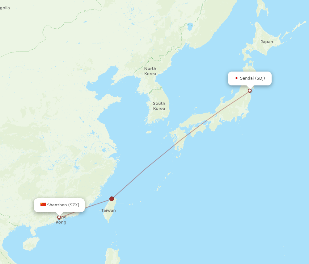 SDJ-SZX flight routes