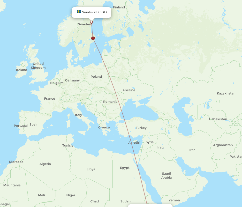 SDL-ADD flight routes