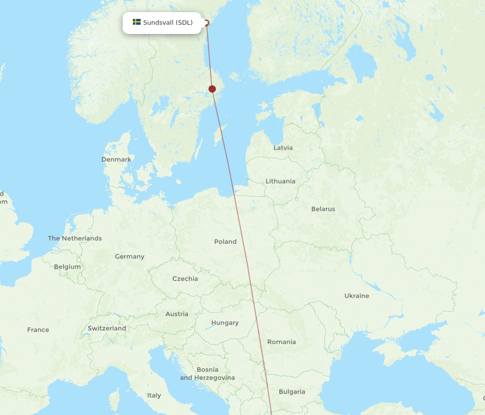 SDL-ATH flight routes