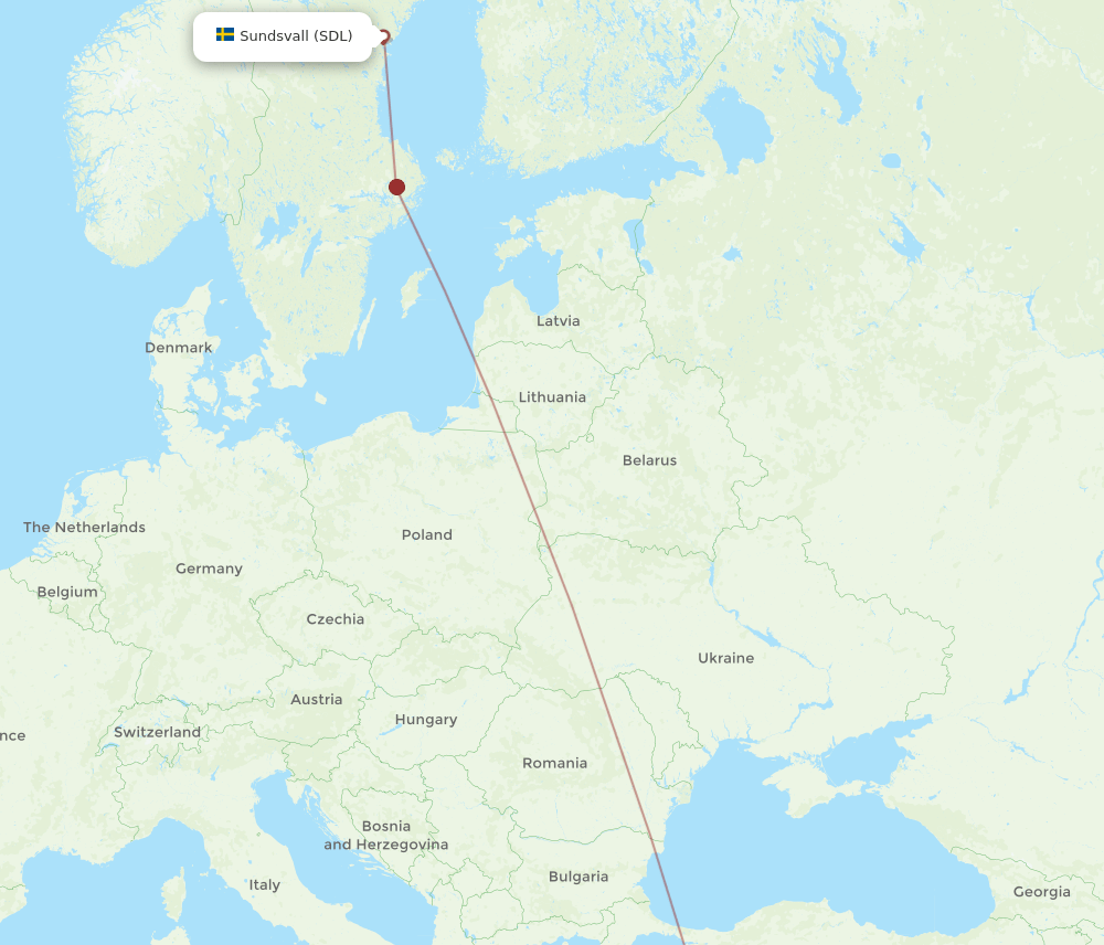 SDL-AYT flight routes