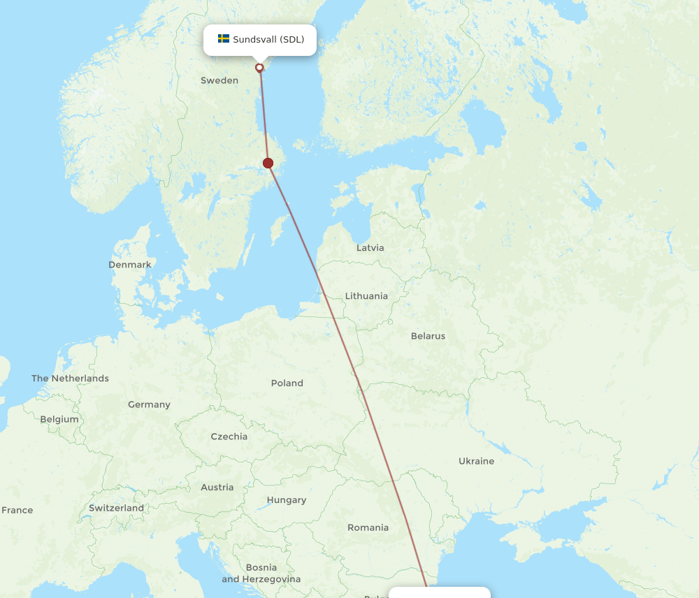 SDL-IST flight routes