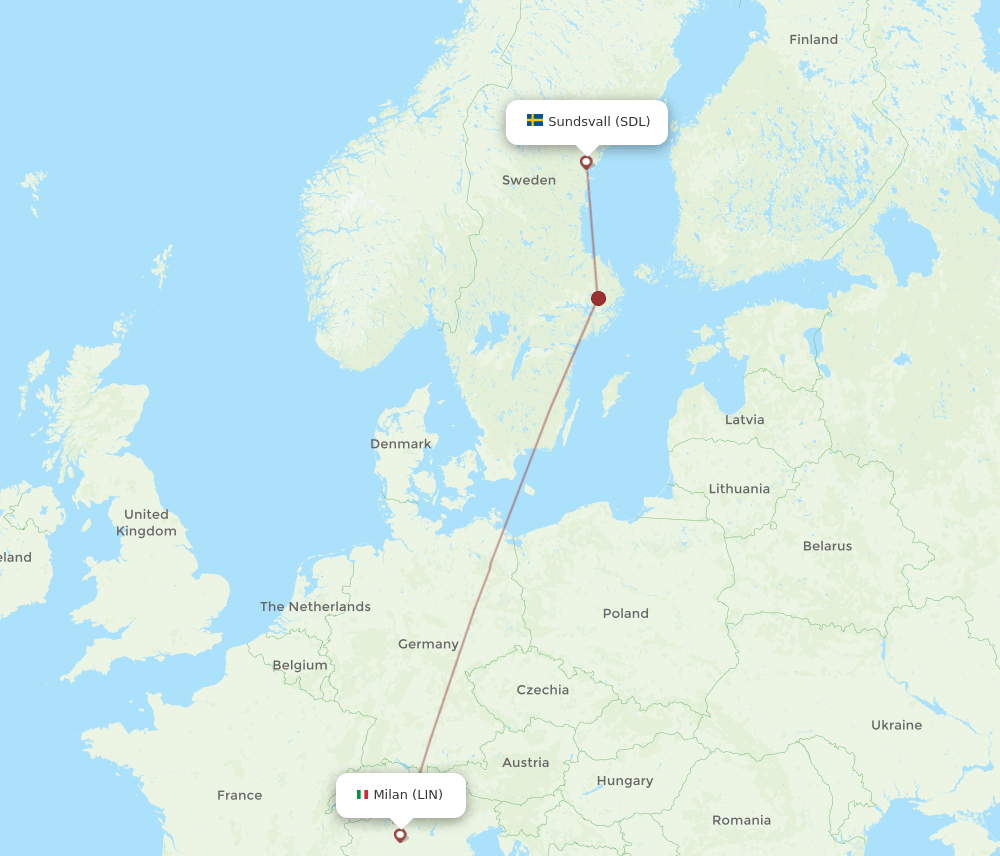 SDL-LIN flight routes