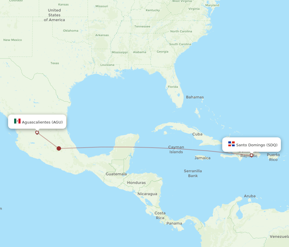 SDQ-AGU flight routes