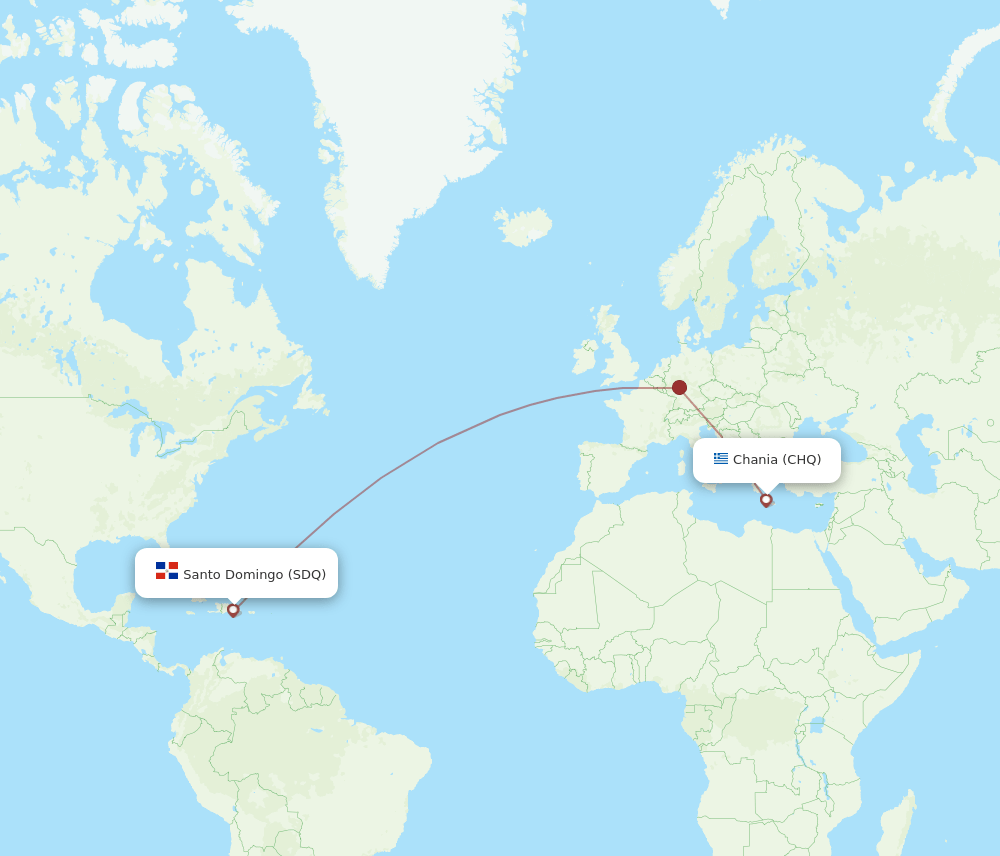 SDQ-CHQ flight routes