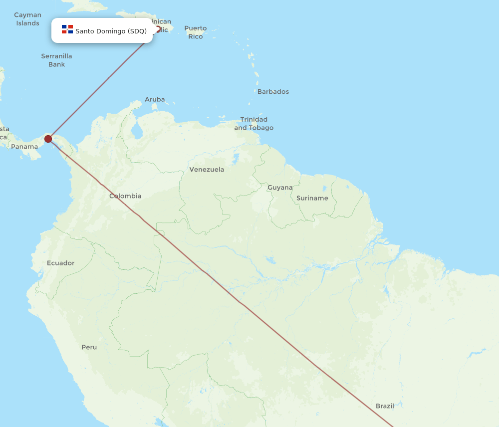 SDQ-CNF flight routes