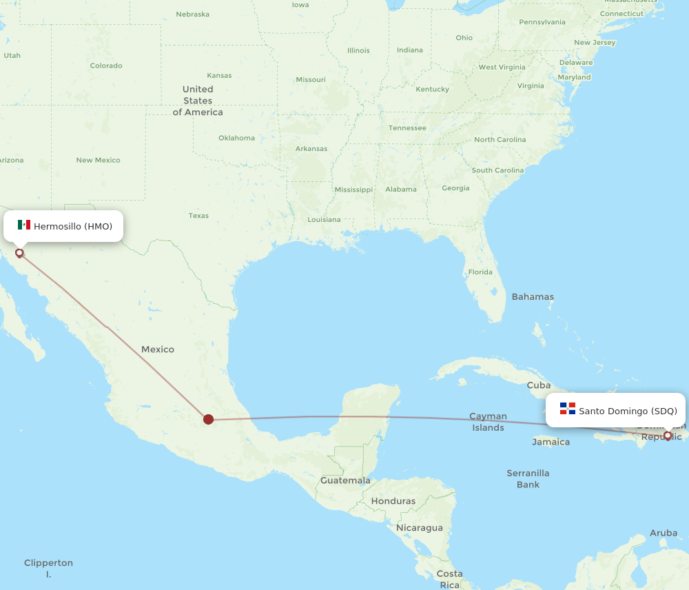 SDQ-HMO flight routes