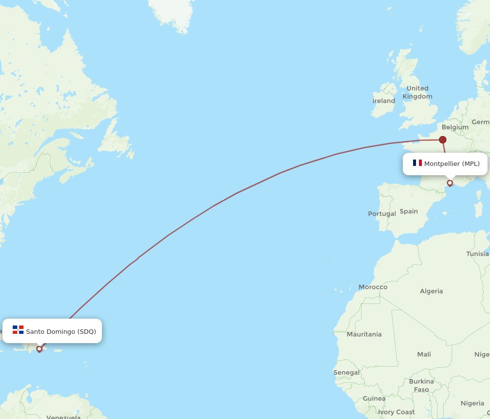 SDQ-MPL flight routes