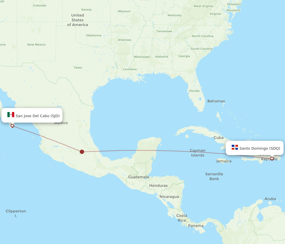 SDQ-SJD flight routes