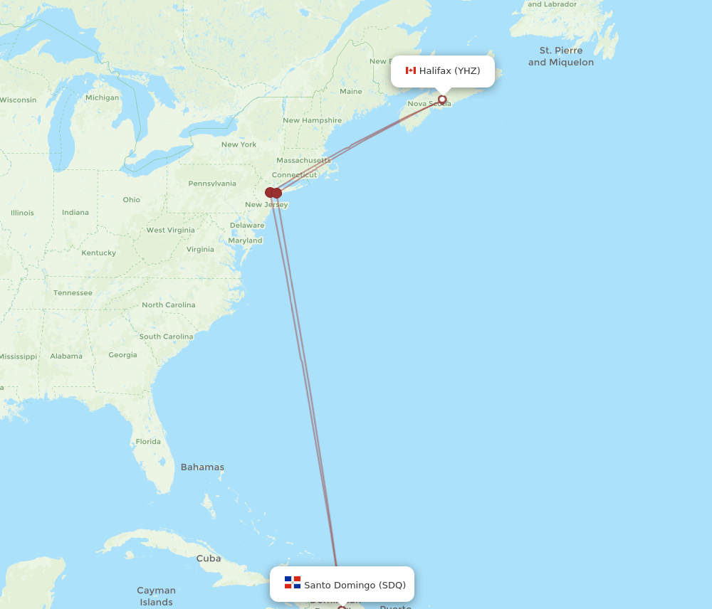 SDQ-YHZ flight routes
